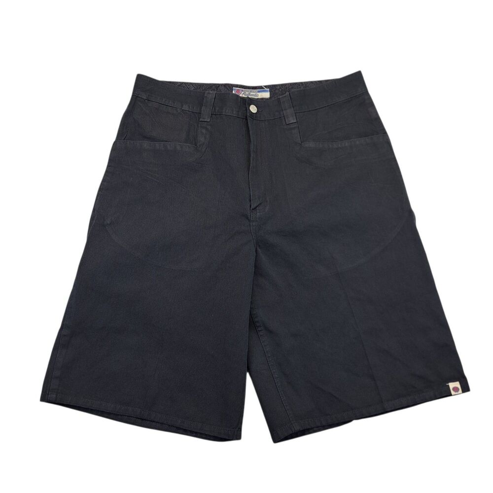 Dyse One Shorts Mens 40 Black Long Baggy Streetwear Skate Straight Pocket